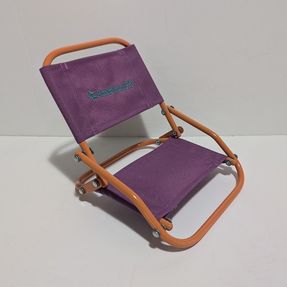 American Girl Doll Adventure Campfire Set Fold Up Camp Chair Beach Lounger - Picture 1 of 9